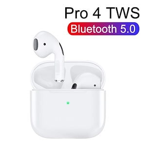TWS Pro 4 Bluetooth イヤホン ワイヤレス ヘッドフォン TWS Earburds スポーツ インイヤー ステレオ ワイヤレス イヤホン ヘッドセット 第 4 世代 Pro4