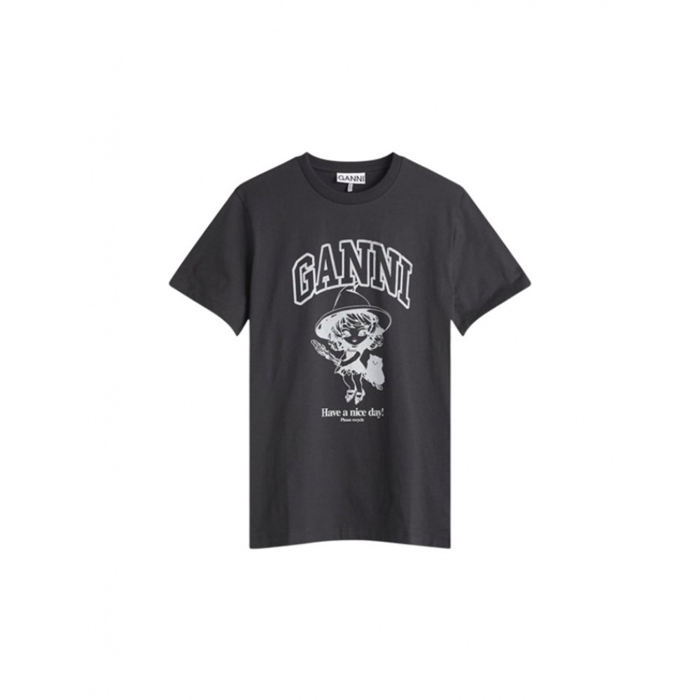 ガニ ベーシック コットン 半袖Tシャツ ブラック 女性 T4138 252 20,604円