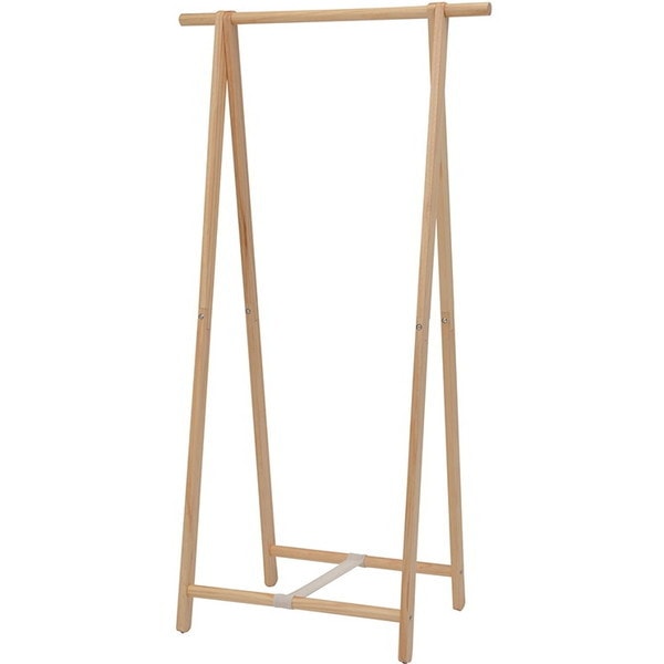 MHR-6034NA ナチュラル [折りたたみ 天然木ハンガーラック 幅80cm 組立式] メーカー直送