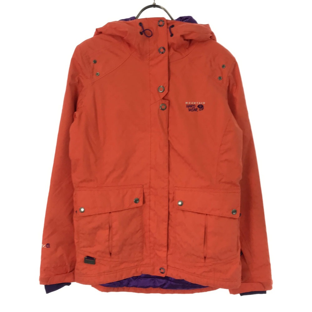 中綿ジャケット XS サーモンピンク系 ナイロンジャケット サムホール レディース