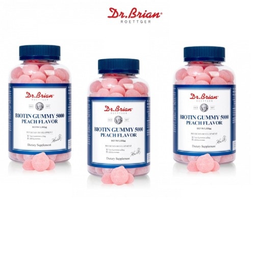 ドクターブライアン ビオチングミ 5000 ピーチフレーバー 100グミx3 全300グミ