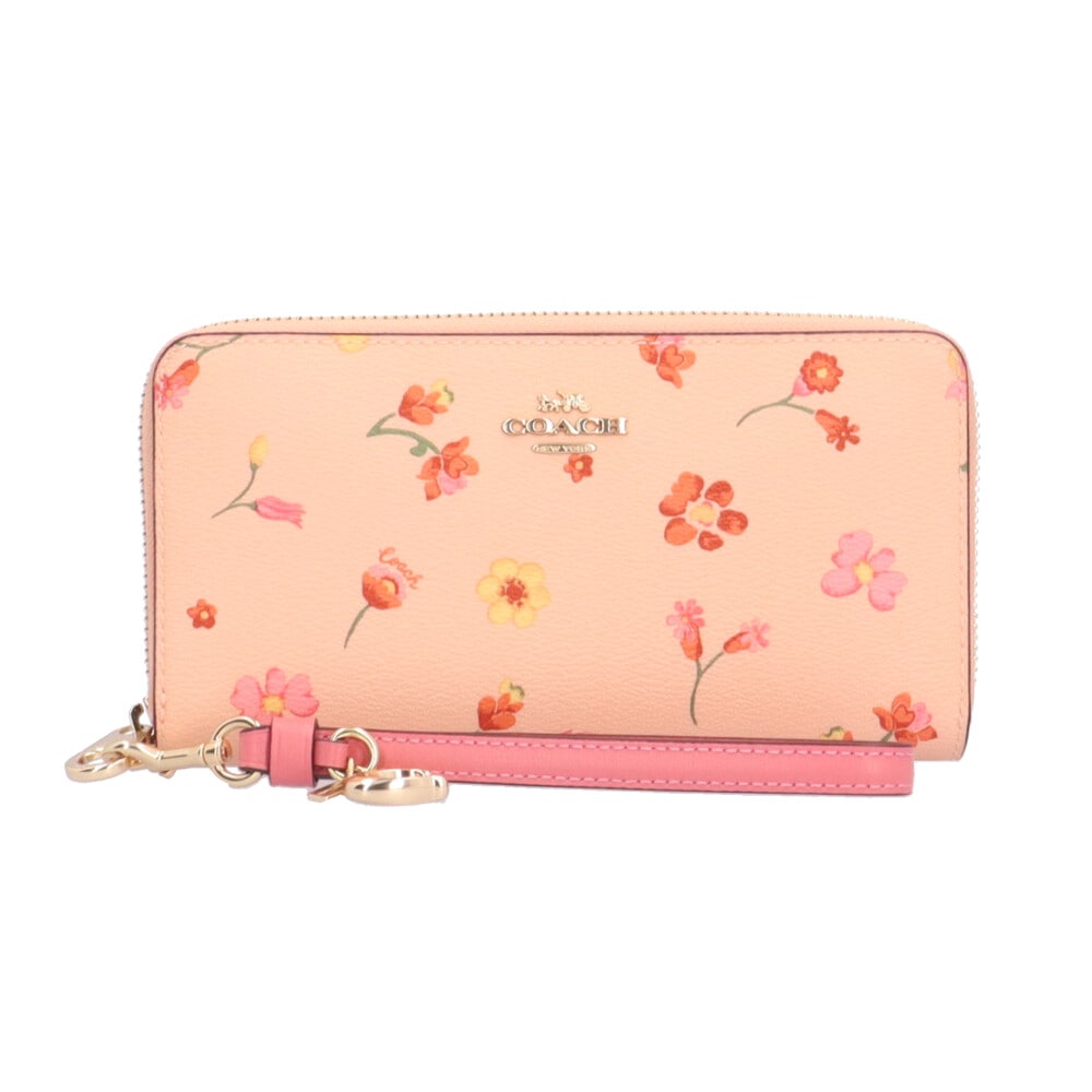 コーチ ミスティカルフローラルプリント 長財布 PVC C9714 COACH 中古 美品