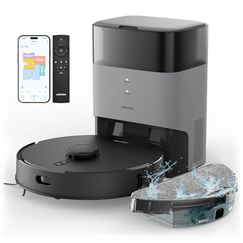 ロボット掃除機 自動ゴミ収集 AIRROBO T20+ 強力吸引 水拭き 高精度レーダー 複数マップマッピング 高速振動モップ 自動充電180分間連続稼働 進入禁止エリア 落下防止 静音 お掃除ロボッ