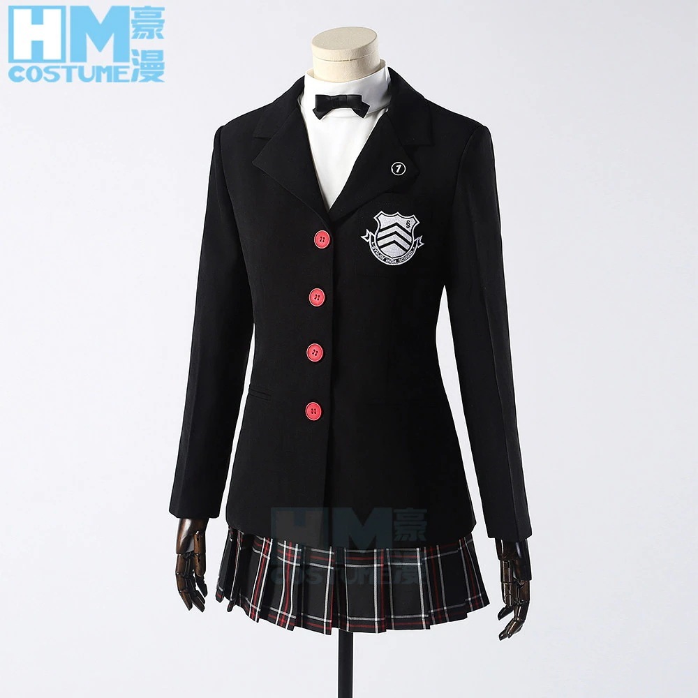 ハロウィン 異聞録cos服私立秀尽学園芳沢霞cos服黒制服フルセット
