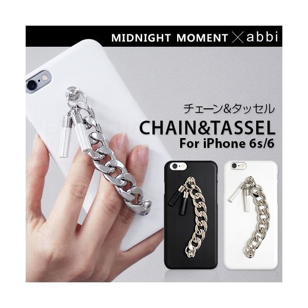 midnight momentxabbi iPhone6s/6 チェーン＆タッセル ブラック