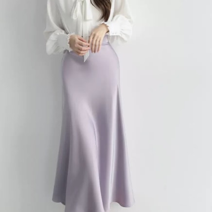 スカート フレアスカート 膝下 ミモレ丈 フレア Aライン ハイウエスト ポリエステル 大人可愛い きれいめ シンプル 大人 上品 おしゃれ 大人女子 こなれ感 キュート エレガント モダン 主役級