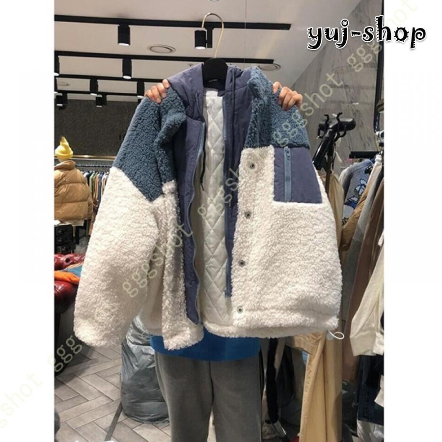 大人の魅力 ボアコート ボアジャケット レディース アウター ショート コート ノーカラー オーバーサイズ ボアブルゾン パーカー ショート ふわふわ 軽量 暖かい もこもこ