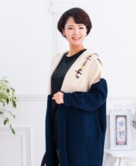 [Monte Milano]Long knit cardigan with hood, top30, NO.15