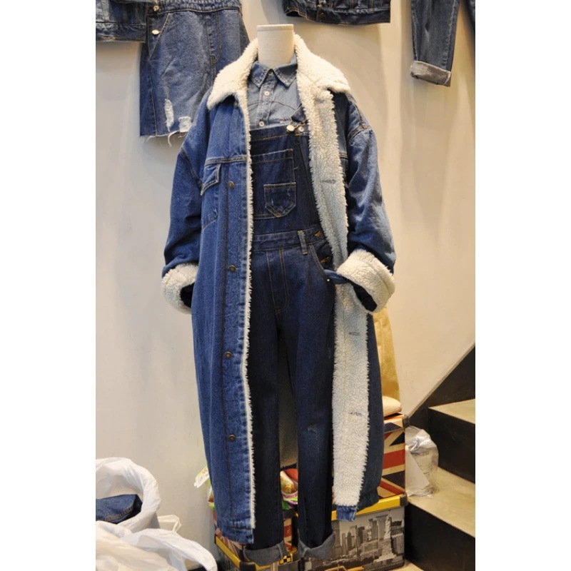 製品 気質 デニムコート テーラード レディース デニムジャケット 裏ボア 冬 裏起毛 暖かい ロング丈 大きいサイズ アウター