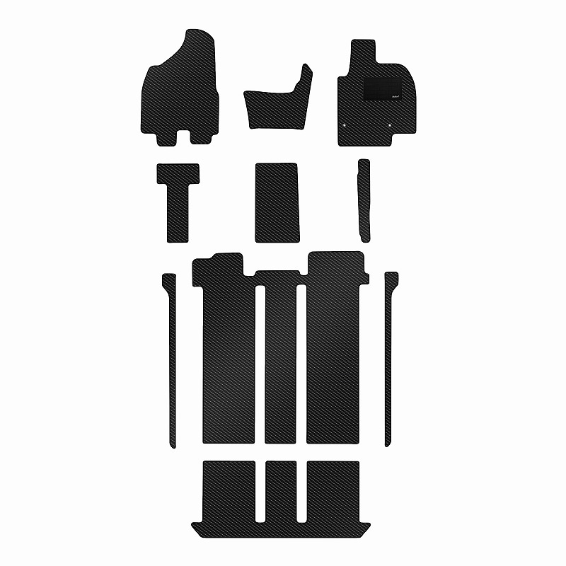 [防水マット]トヨタ エスティマ 50系 ACR50W ACR55W フロアマット サードシート手動格納 [カーボン柄]