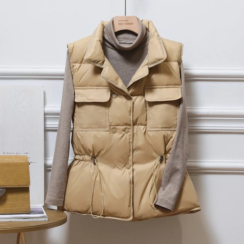 人気沸騰ダウンベストレディースベスト袖なしトップス無地立ち襟チョッキジレカジュアル薄着痩せパーティー春秋上品 5,881円