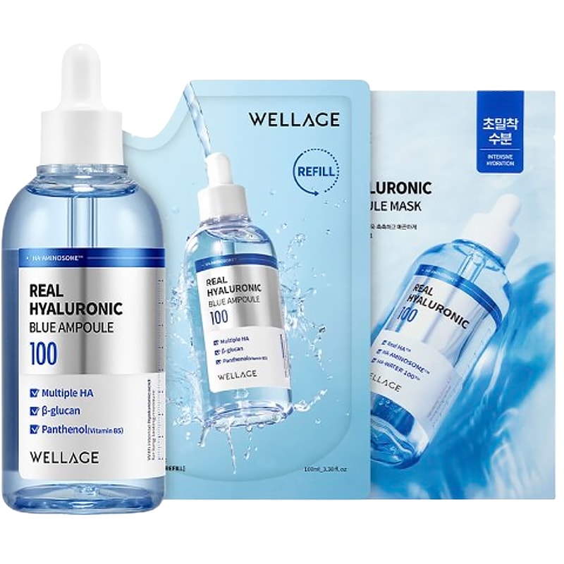 [大容量200ml]リアル ヒアルロニック ブルー100 アンプル 100ml 詰め替え 100ml (+マスク1枚)