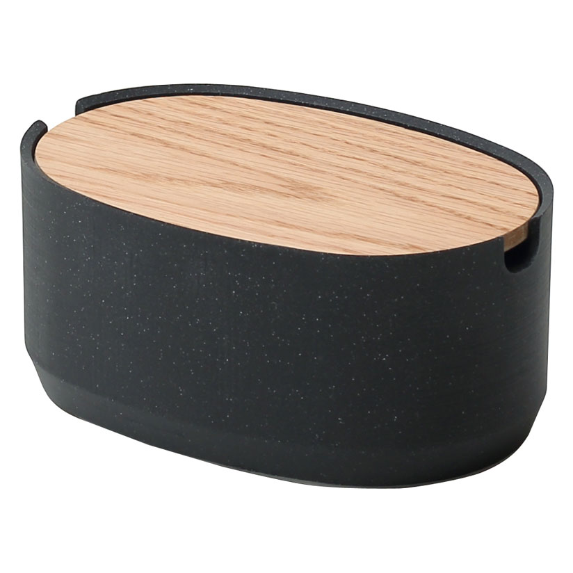 小物入れ イデアコ シェーカーボックス オーバルボックス Sサイズ ロータイプ（低） ideaco Oval Box S-Low ストーンサンドブラック