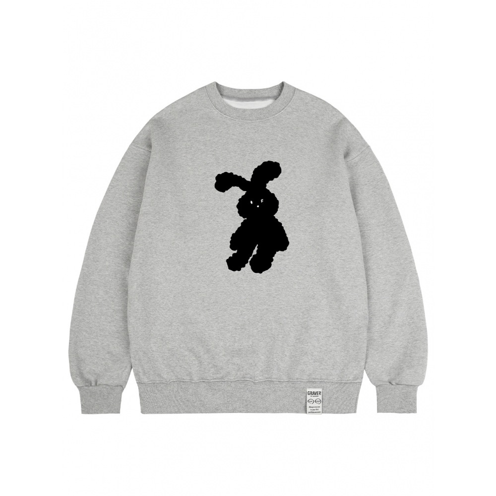 グレイバービッグラビットスウェットシャツグレー