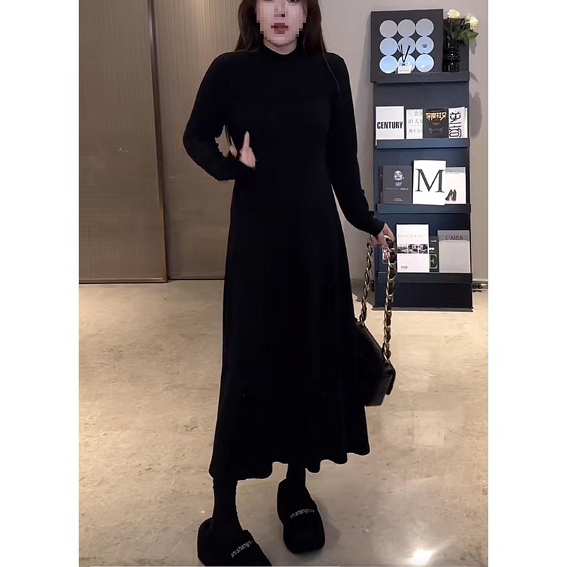 冬のドレス 日本と韓国 ファッション 秋冬 ロング レディース ドレス ワンピース バラエティ ワンピース 気分 長袖 ロングドレス ワンピース ボディスーツ