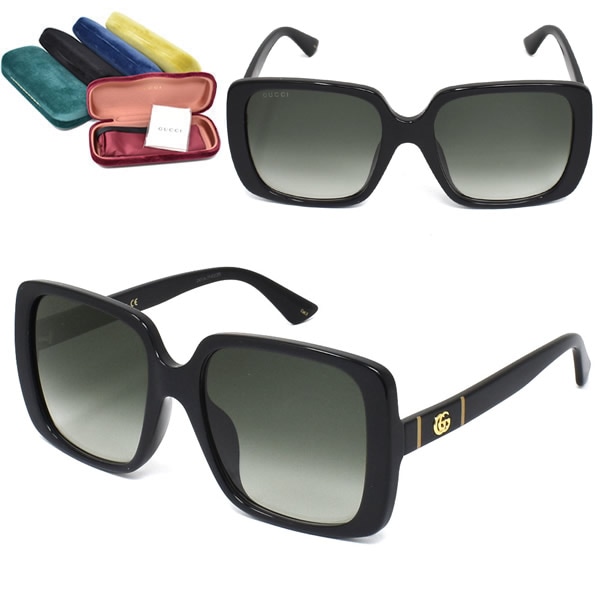 サングラス GG0632SA-001 サングラス アジアンフィット メンズ レディース ユニセックス ブラック グレーグラデーション