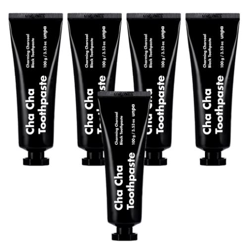 【韓国人気歯磨き粉】チャチャ歯磨き粉 100g ×5本炭配合 口臭ケア・ホワイトニング・口内クレンジング