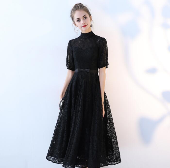 【送料無料】ドレス 大人 体型カバー Aライン ブレア ミモレ丈 半袖 パーティドレス 結婚式ドレス ワンピース