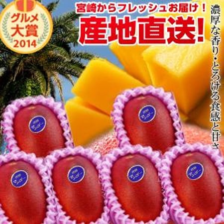 宮崎完熟マンゴー大玉6玉入り 宮崎からお届けする南国の香り・とろける美味しさ がいっぱいの完熟マンゴー お中元 青果物 フルーツギフト 父の日