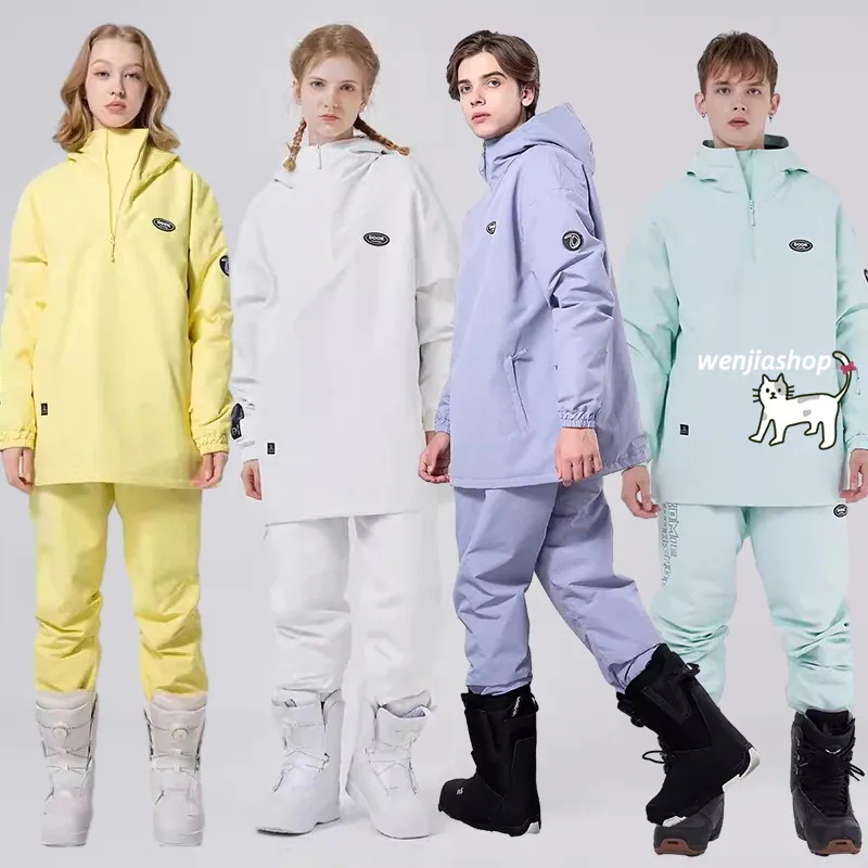 【急速出荷!】スノーボードウェア 上下セット レディース メンズ スノーウェア スキーウェア パンツ ジャケット 韓国風 男女兼用 スノボウェア 防水 防寒防雪保温防風通気 A135