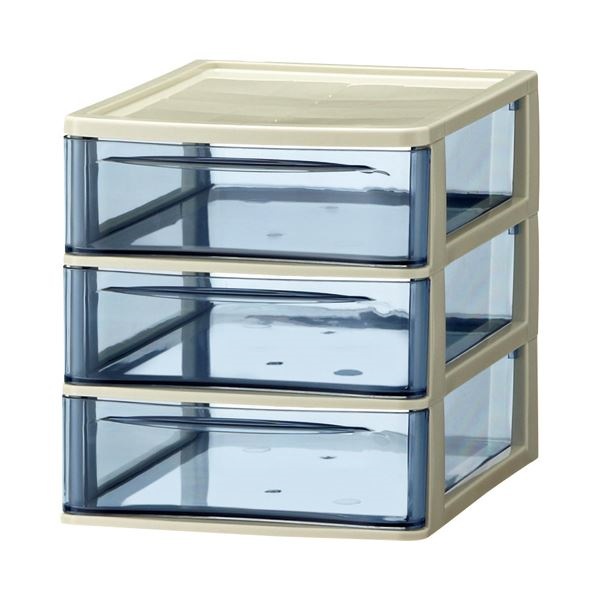 （まとめ）山田化学 スタックチェスト A4タテ 浅型3段 ダークブルー A4-S3 1個 [x10] 17,216円