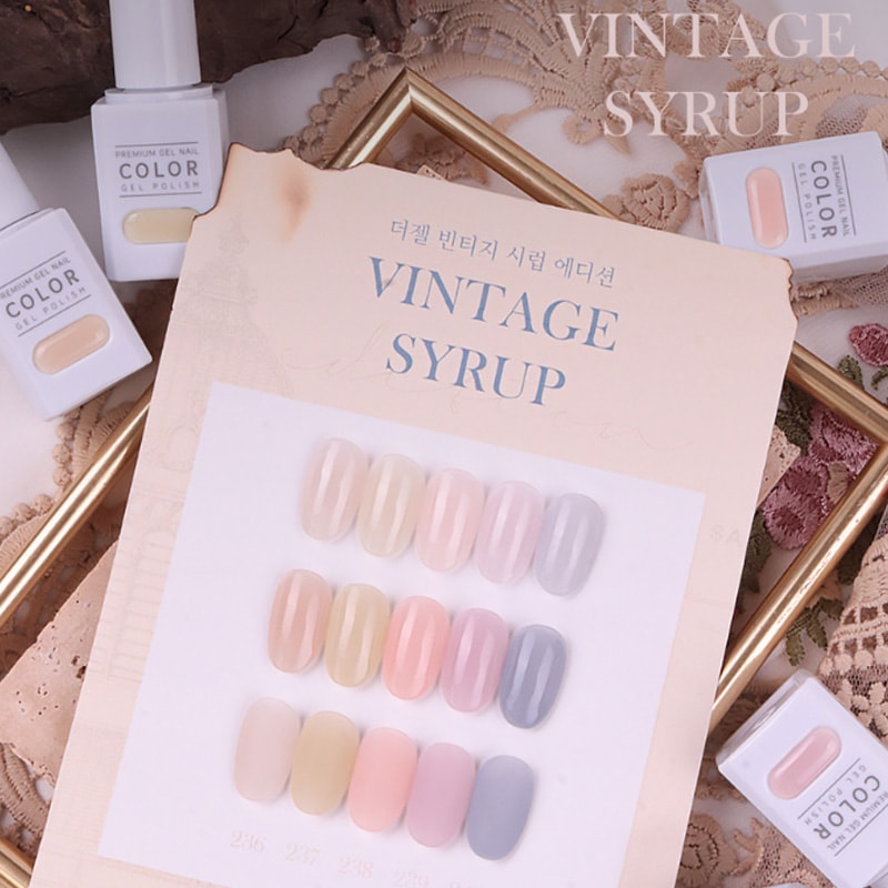 [THE GEL] VINTAGE SYRUPエディション 5色 SET / 春の花色の女性らしいトーンダウン色のヴィンテージシロップゼルネイル版