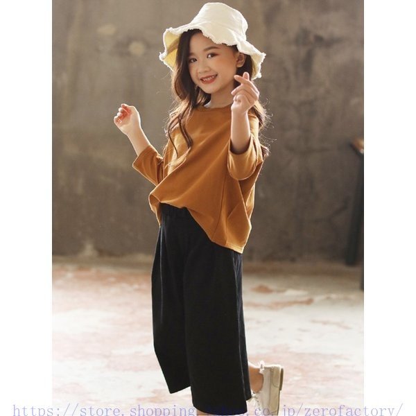 セットアップ 女の子 子供服 トップス ロングパンツ 2点セット 上下セット サロペット 長袖 ゆっ