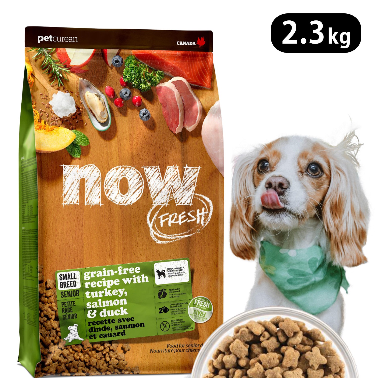 ナウフレッシュ グレインフリー スモールブリード シニア＆ウェイトマネジメント 2.3kg 小粒 ドッグフード NOW FRESH 体重管理