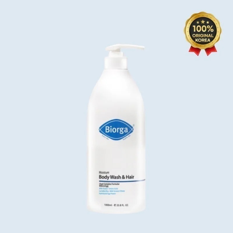 [正品]Biorg* Moisture B*dy W*sh & Hair 牛乳タンパク質 スクワラングリセリンオールインワンボデ*ウォ*シュ&*ア低刺激
