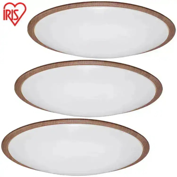 【3個セット】LEDシーリングライト 調光 調色 14畳 円型 木目 5800lm 節電 リモコン付き 北欧 おしゃれ 新生活 ウッドフレーム アイリスオーヤマ CEA14DL-5.0QWFM