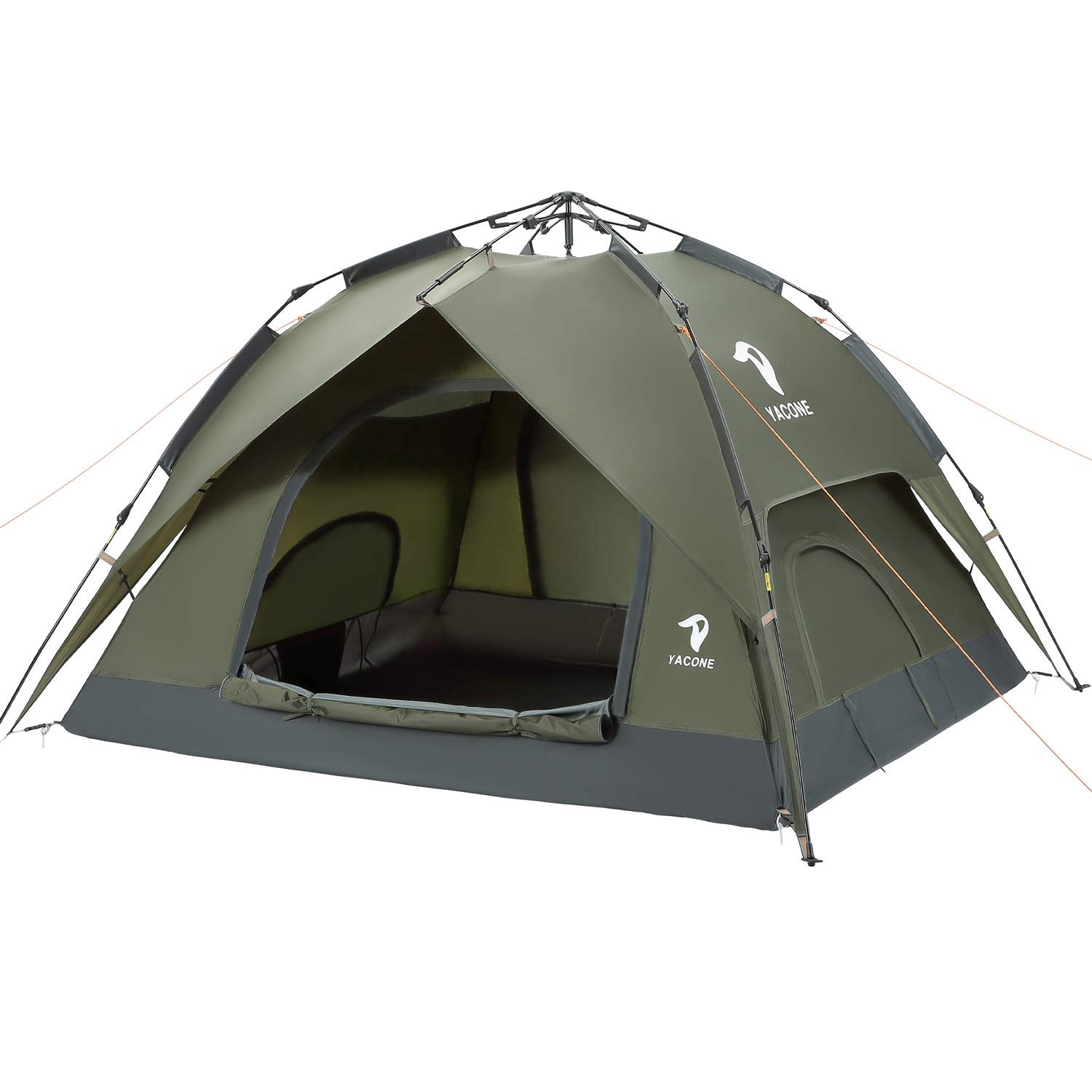 YACONE テント 数秒設営 ワンタッチテント 3人用 二重層 キャンプ ワンタッチ 2WAY ソロ テント キャンプテント uvカット加工 防風防水 折りたたみ 登山 防災用 キャンプ用品 アウト