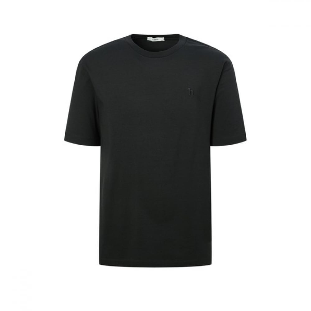 [ヘッジズ] 24SS ブラックソリッドコットンブレンドショートスリーブ T シャツ WHTS4B899BK