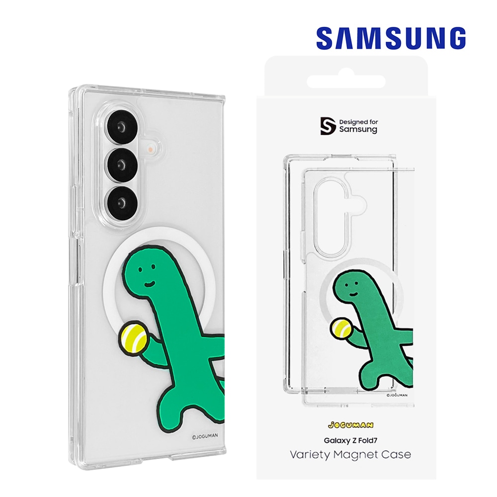 Samsung 純正品 ギャラクシー Zフォールド7 マックセーフ マグネット ケース ジョグマン テニスボール 透明 qi2