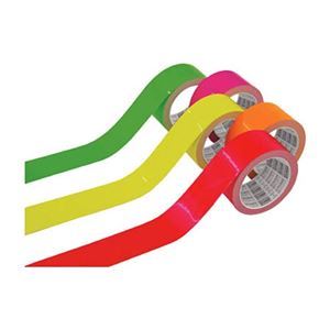 （まとめ）蛍光ラインテープ 50mmx10m イエロー TLK-5010Y 1巻 [x3セット]