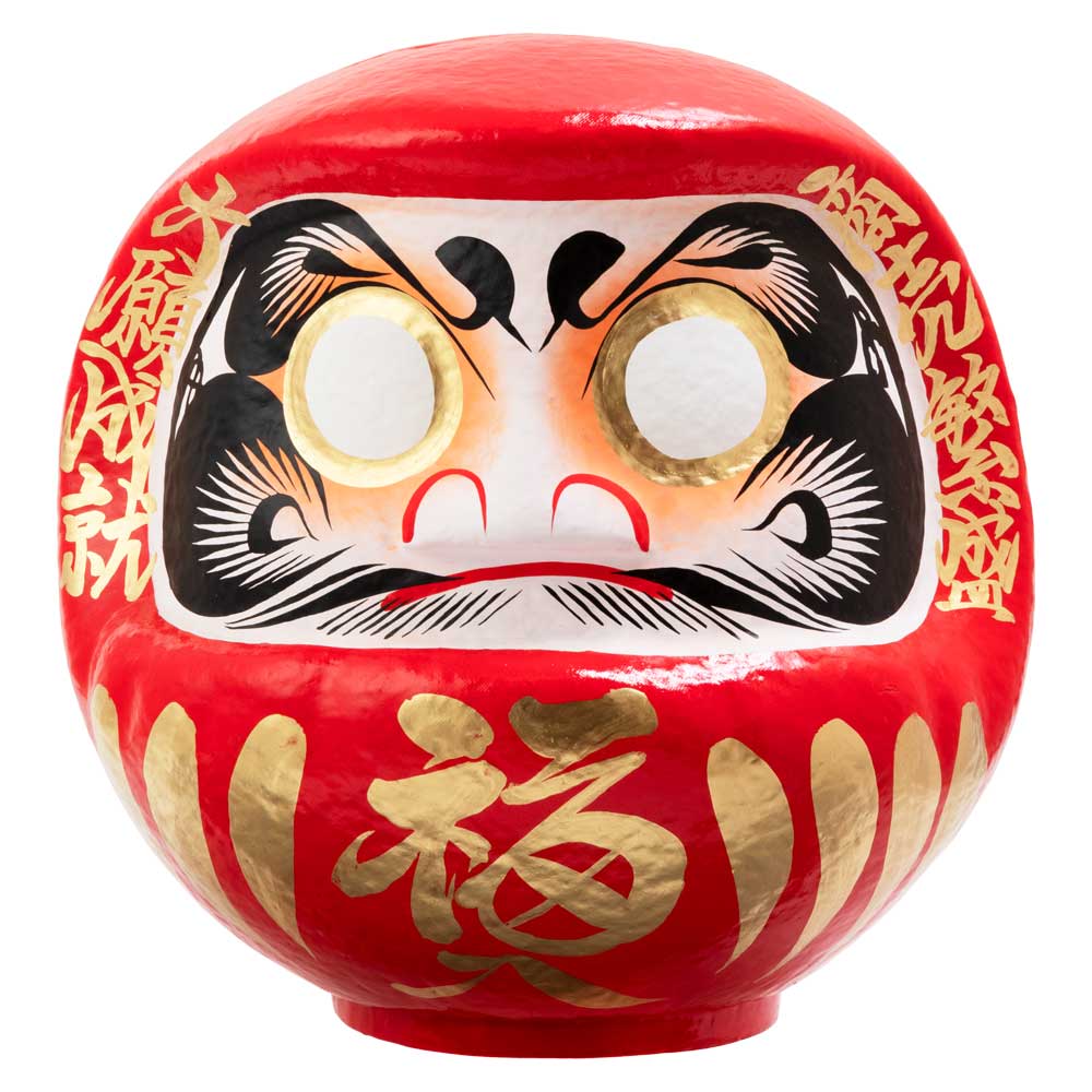高崎だるま　縁起だるま　10号（高さ30cm）赤　群馬県指定ふるさと伝統工芸品（肩に入る文字は写真と異なる場合があります）