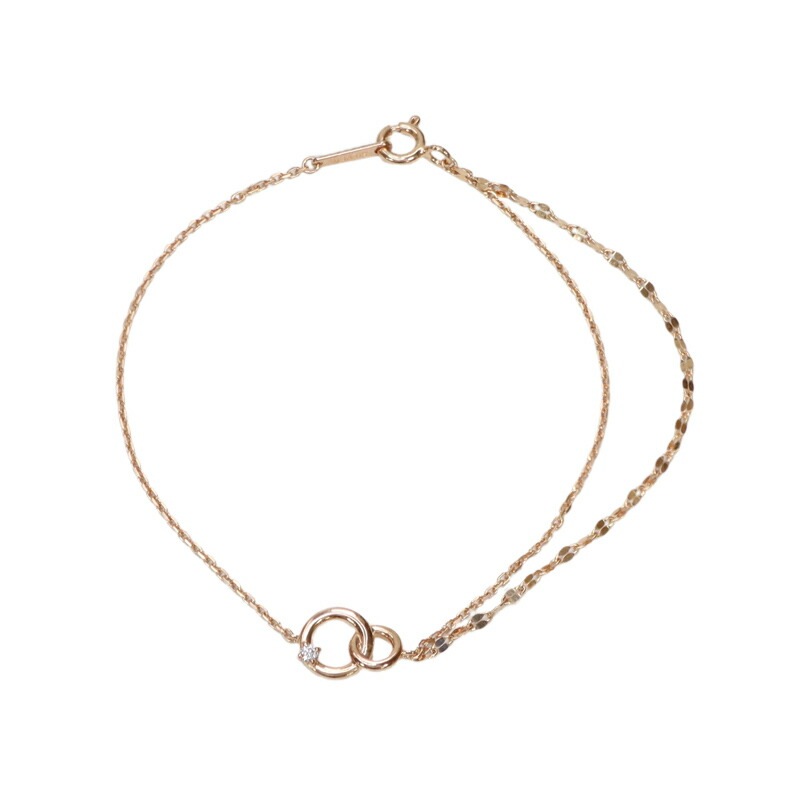 正規紙袋＆箱付 ブレスレット レディース ダブルループ プレゼント ギフト ジュエリー アクセサリー シルバー 祝い