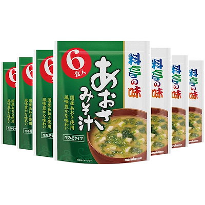 他サイト： 【国産あおさ使用】 マルコメ お徳用 料亭の味 あおさ 即席味噌汁 6食7袋の商品画像