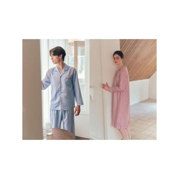 ビーナス正常 面80数 主査 クローバー捺染 男性パジャマ + 女性ガウンセット VPA4553M VG.._P414382023