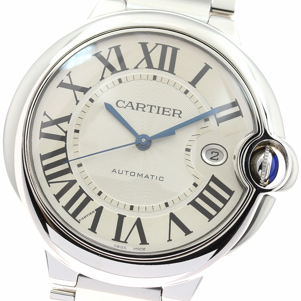 カルティエ CARTIER W69012Z4 バロンブルーLM デイト 自動巻き メンズ 良品 保証書付き_933798【中古】