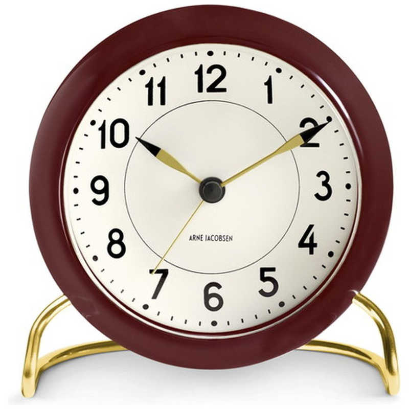 インテック 置き時計 Station Table clock 11cm bordeaux ARNE JACOBSEN(アルネ ヤコブセン) AJ43676