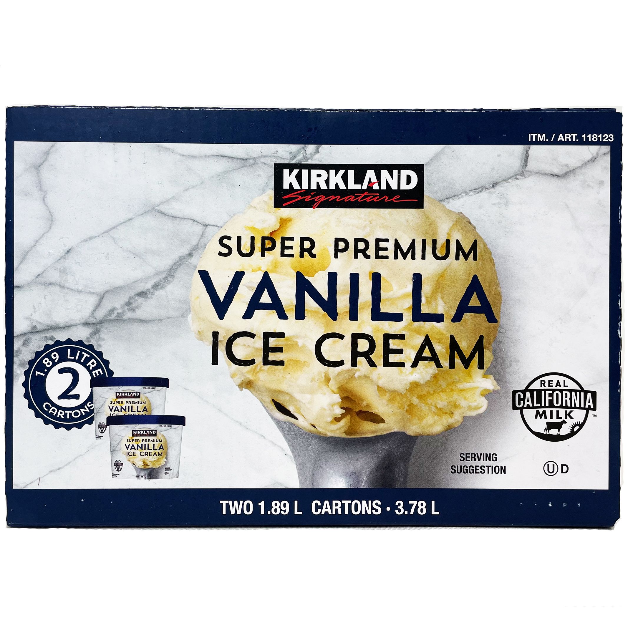カークランド バニラアイスクリーム ツインパック 大容量！アメリカンサイズ！ 冷凍便　アイスクリーム バニラアイス スイーツ【costco コストコ KIRKLAND】