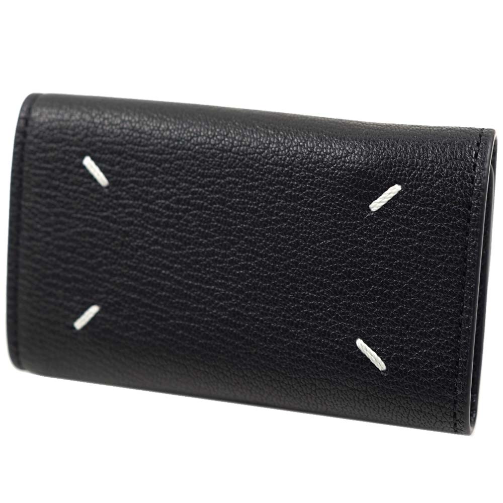メゾンマルジェラ キーケース メンズ レディース Maison Margiela レザー キーリング ウォレット ブラック S55UA0026 P4806 T8013 S55UA0026-P4806