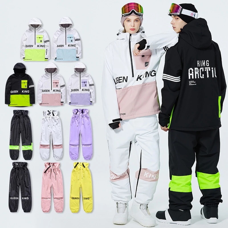 スノーボードウェア スノボウェア 上下セット セットアップ スキーウェア レディース メンズ ロングパンツ ズボン ジャケット プルオーバーパーカー アウター トップス 男女兼用 スノーボード
