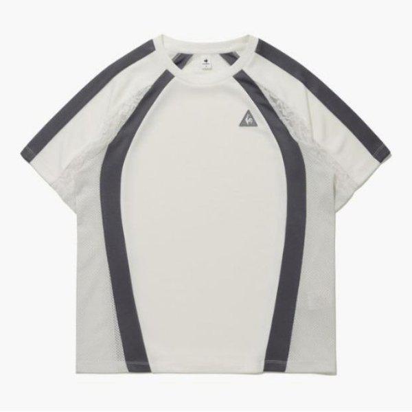半袖Tシャツ KQF QQ122LRS37-CRM ウーマンズ レース ジャージ 半袖Tシャツ / CRM