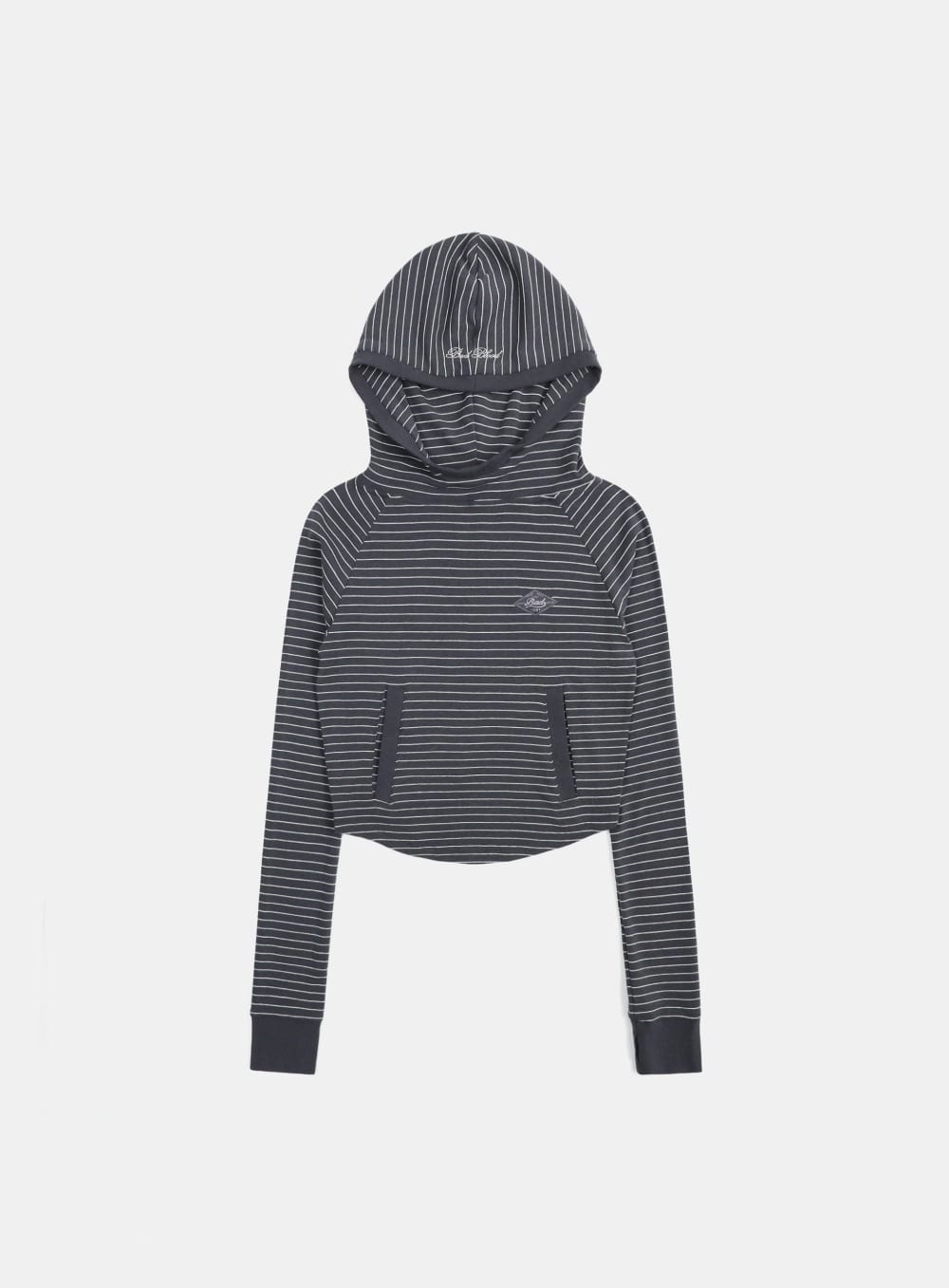 【BADBLOOD】 BEYOND SOFT HOOD SLIM FIT : STRIPE CHARCOAL