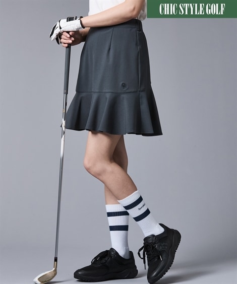 ミニスカート 裾フレアスカート アンダーパンツ付 大きいサイズ有 シックスタイルゴルフ