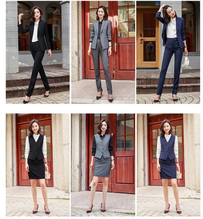 お見逃しなく 4点セットエレガント 20代30代40代 通勤 OL 女らしい ジャケット+シャツ+ベスト+パンツ/スカート 着痩せ フォーマル パーティードレス 結婚式 二次会 事務服S