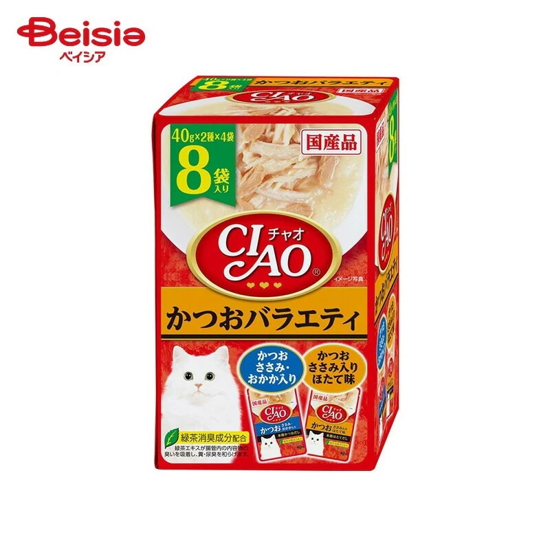 いなばペットフード CIAOパウチ かつおバラエティ （40g×8袋）×12個 ペット