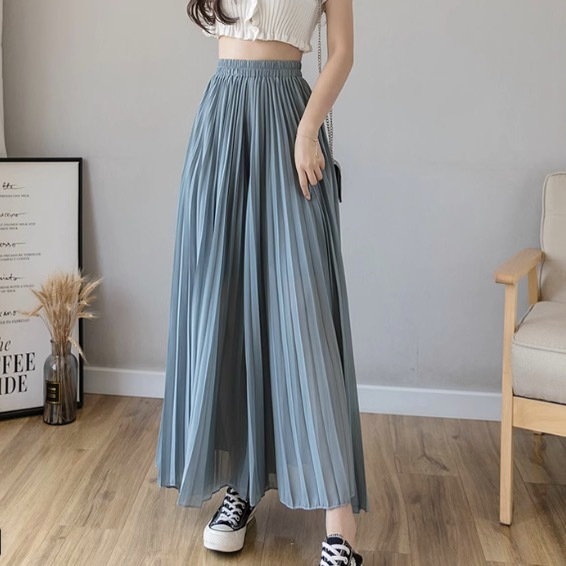 レディース パンツ ボトムス デート ワイドパンツ ガウチョパンツ ロング ロング丈 フレア ワイド Aライン プリーツ 透け感 かわいい 大人可愛い きれいめ シンプル カジュアル 上品 おしゃれ