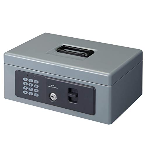 プラス 金庫 電子ロック 手提金庫 B5 グレー CB-030HL 13-111